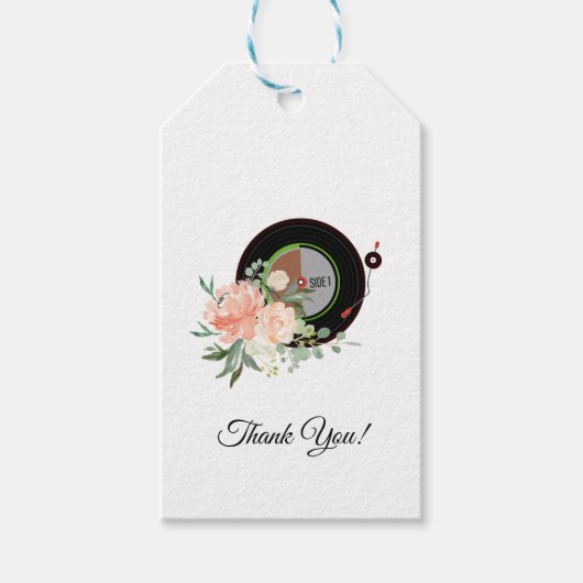 cadeau voor vinylplatenspeler, labels cadeaulabel (Voorkant)