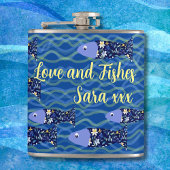 Cadeau voor visliefhebber heupfles