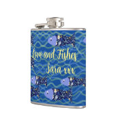 Cadeau voor visliefhebber heupfles (Links)