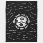 Cadeau voor Voetbal coach Uw KLEUREN en TEKST Fleece Deken (Voorkant)