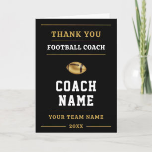 Cadeau voor Voetbalcoach Team Waardering Bedankkaart