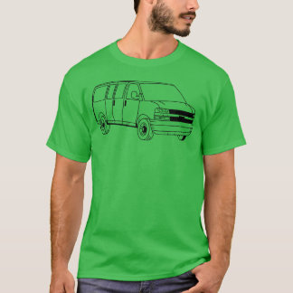 Cadeau voor vriend van auto schets kamperen vector t-shirt