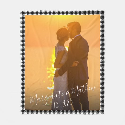 Cadeau voor Vriendin gepersonaliseerde foto Fleece Deken (Voorkant)