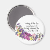 Cadeau voor vrijwilliger of kerkwerker magneet (Voorkant / Achterkant)