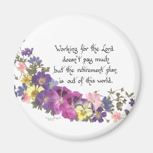 Cadeau voor vrijwilliger of kerkwerker magneet (Voorkant)