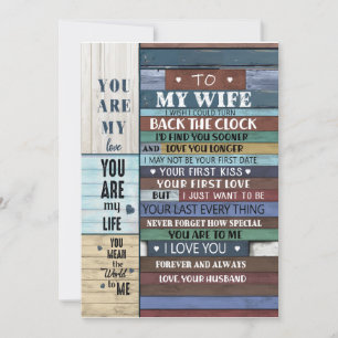 Cadeau voor vrouw Brief aan mijn vrouw liefde va Kaart