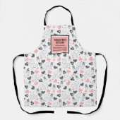 Cadeau voor vrouw Liefdeslettering Hart Schets Sch Schort (Voorkant)