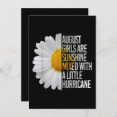 Cadeau voor vrouwen in augustus Funny Daisy Quote  Kaart (Voorkant / Achterkant)