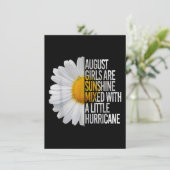 Cadeau voor vrouwen in augustus Funny Daisy Quote  Kaart (Staand voorkant)