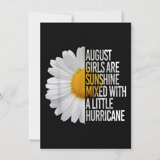 Cadeau voor vrouwen in augustus Funny Daisy Quote  Kaart (Voorkant)