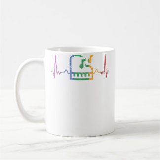 Cadeau voor vrouwen voor pianospelers Hartslagpian Koffiemok