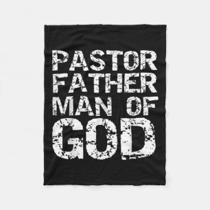 Cadeau voor waardering pastor voor vaders Pastor V Fleece Deken