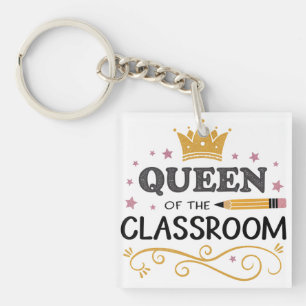 Cadeau voor waardering van de leraar – Koningin va Sleutelhanger