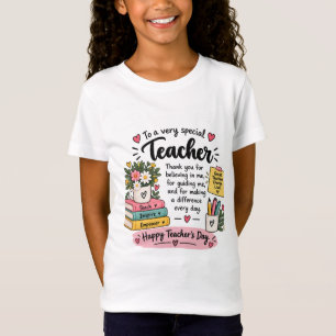 Cadeau voor waardering van leraren Gelukkige Dag T-shirt