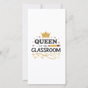 Cadeau voor waardering van leraren – Koningin van Bedankkaart