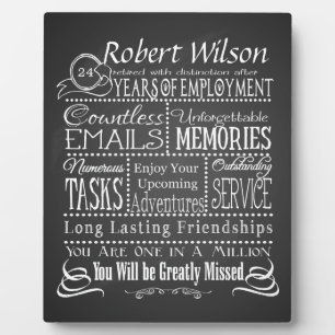 cadeau voor werknemers met ouderdomspensioen voor  fotoplaat