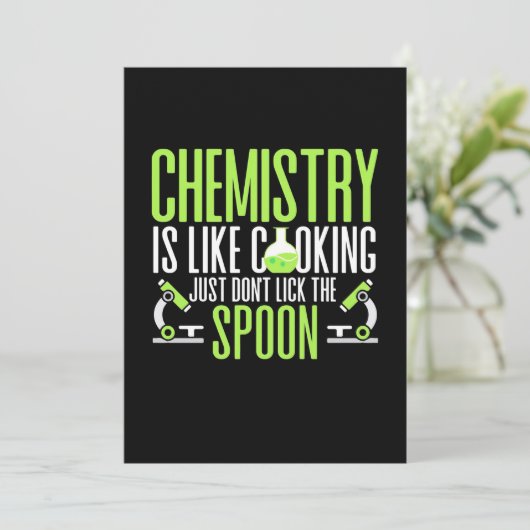 Cadeau voor wetenschapper | Scheikunde is als koke Kaart (Staand voorkant)