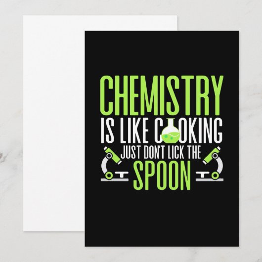 Cadeau voor wetenschapper | Scheikunde is als koke Kaart (Voorkant / Achterkant)