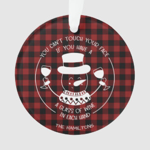 Cadeau voor wijnliefhebbers Grappig 2020 Covid Ker Ornament
