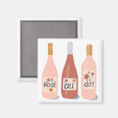 cadeau voor wijnliefhebbers op de hele dag roos magneet (Voorkant / Achterkant)