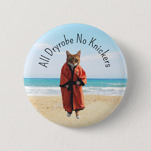 Cadeau voor wilde zwemmer open water zwemmen ronde button 5,7 cm