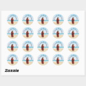 Cadeau voor wilde zwemmer open water zwemmen ronde sticker (Vel)