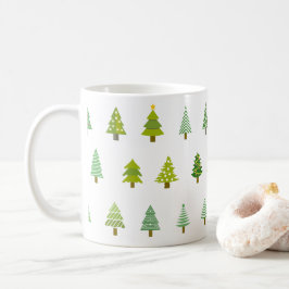 cadeau voor witte kerstboom koffiemok