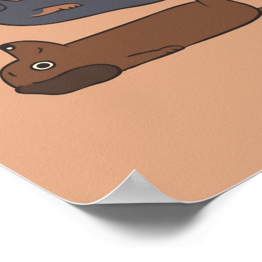 cadeau voor worst | Puppy Poster (Hoek)