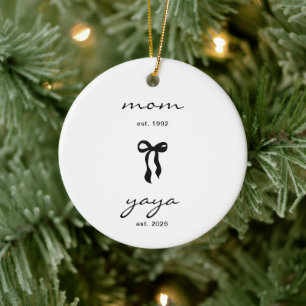 Cadeau voor Yaya met strikje Keramisch Ornament