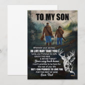 Cadeau voor zoon | Brief aan mijn zoon Liefs van p Kaart (Voorkant / Achterkant)