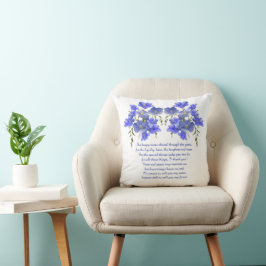 Cadeau voor zus, Elegante bloemen & Gedicht Kussen