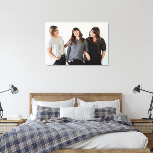 Cadeau voor zusjes - volledige foto-toetsen canvas afdruk (Insitu (Slaapkamer))