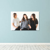 Cadeau voor zusjes - volledige foto-toetsen canvas afdruk (Insitu (Houten vloer))