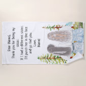 Cadeau voor zuster met aangepaste bericht strandlaken (Voorkant)