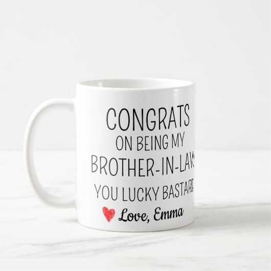 Cadeau voor zwager koffiemok (Links)