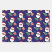 cadeau voor zwarte kerstman en kerstboom inpakpapier vel (Voorkant 3)