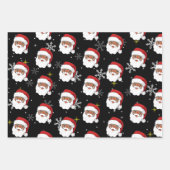 cadeau voor zwarte kerstman en kerstboom inpakpapier vel (Voorkant)