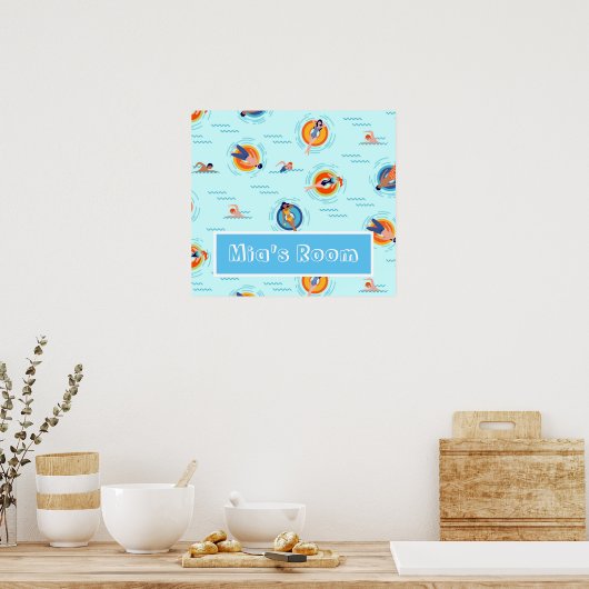 cadeau voor zwembad poster (Keuken)