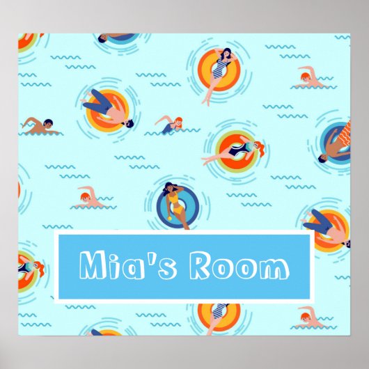 cadeau voor zwembad poster (Voorkant)