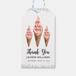Cadeau-Vrijgezellenfeest met Ice Cream-coating Lab Cadeaulabel