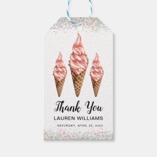 Cadeau-Vrijgezellenfeest met Ice Cream-coating Lab Cadeaulabel