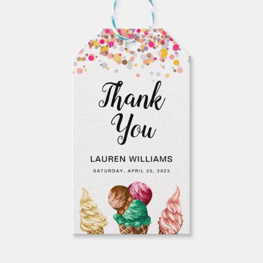 Cadeau-Vrijgezellenfeest met Ice Cream-coating Lab Cadeaulabel (Voorkant)