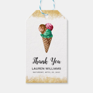 Cadeau-Vrijgezellenfeest met Ice Cream-coating Lab Cadeaulabel
