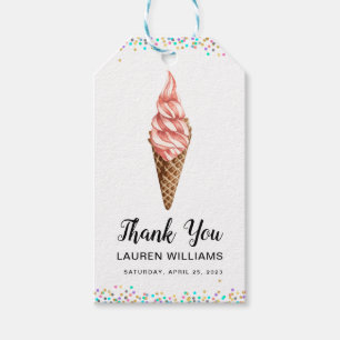 Cadeau-Vrijgezellenfeest met Ice Cream-coating Lab Cadeaulabel