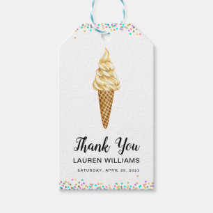 Cadeau-Vrijgezellenfeest met Ice Cream-coating Lab Cadeaulabel