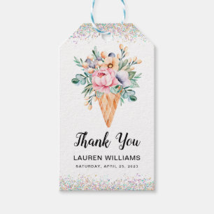 Cadeau-Vrijgezellenfeest met Ice Cream-coating Lab Cadeaulabel