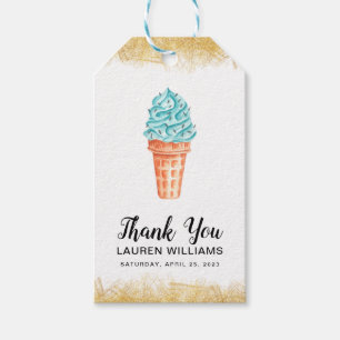 Cadeau-Vrijgezellenfeest met Ice Cream-coating Lab Cadeaulabel