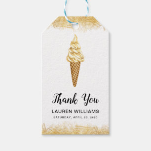 Cadeau-Vrijgezellenfeest met Ice Cream-coating Lab Cadeaulabel