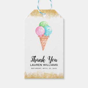 Cadeau-Vrijgezellenfeest met Ice Cream-coating Lab Cadeaulabel