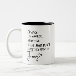 Cadeau Waardering Collega Bedankt Vriendschap Tweekleurige Koffiemok